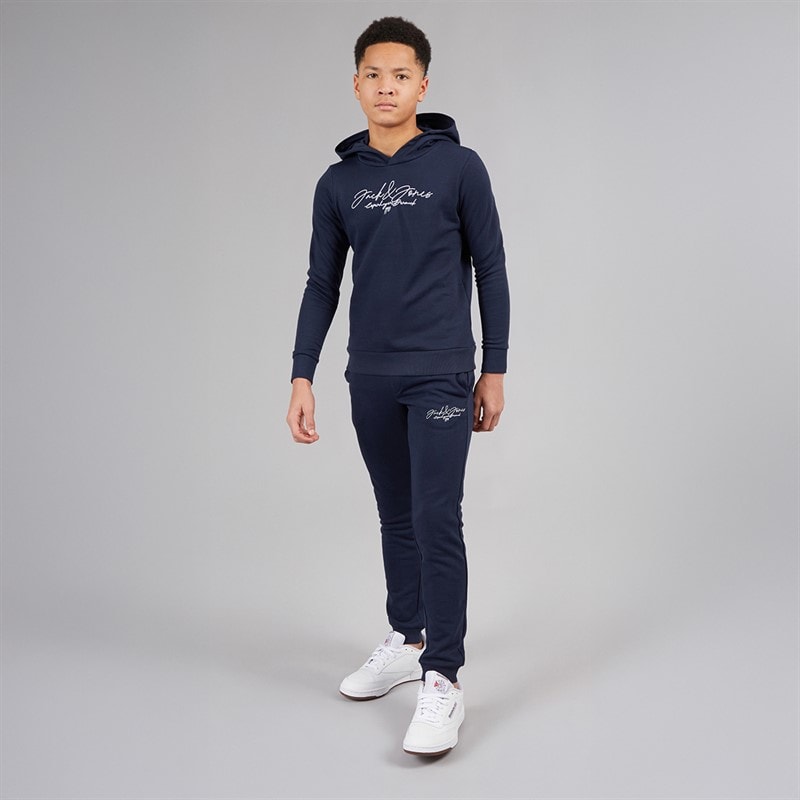 JACK & JONES Drengenes Scripted Tracksuit Blå Blazer - Billede 4