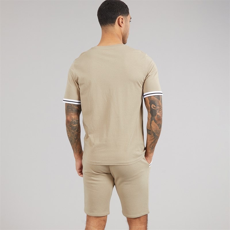 JACK & JONES Herre Jaxon T-shirt og shorts sæt Crockery - Billede 2