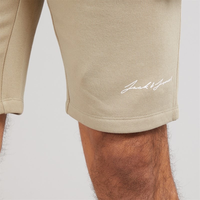 JACK & JONES Herre Jaxon T-shirt og shorts sæt Crockery - Billede 3