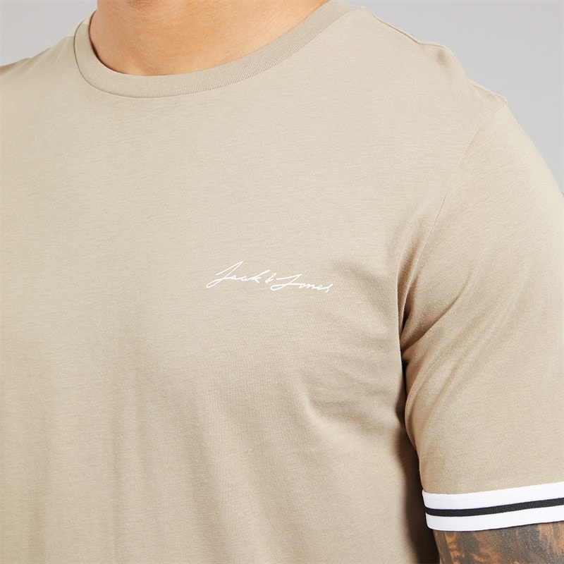 JACK & JONES Herre Jaxon T-shirt og shorts sæt Crockery - Billede 5