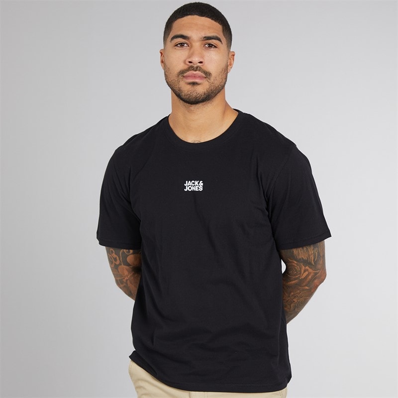 JACK & JONES Herre Klassisk T-Shirt Sort - Billede 1