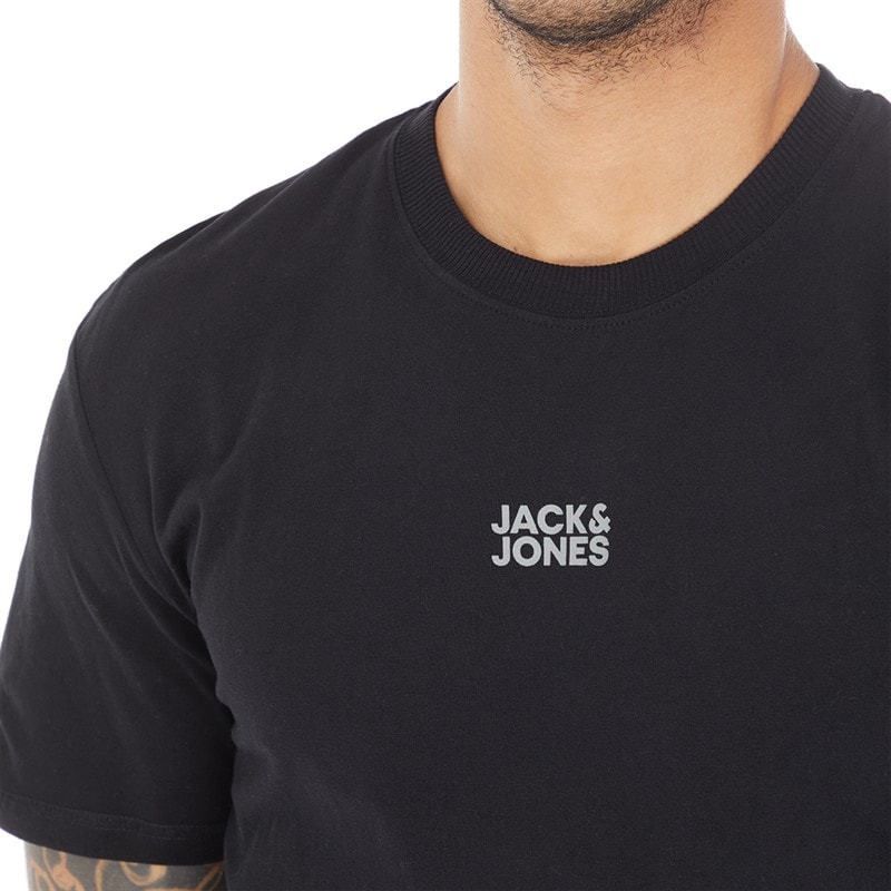 JACK & JONES Herre Klassisk T-Shirt Sort - Billede 3