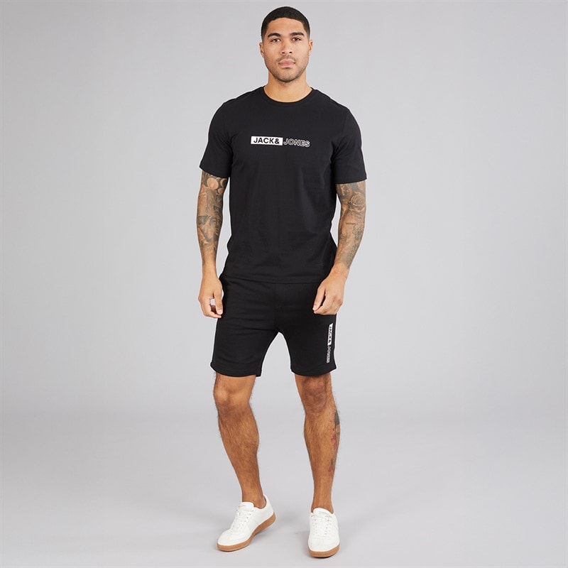 JACK & JONES Herre Neo T-shirt Og Shorts Sæt Sort - Billede 3