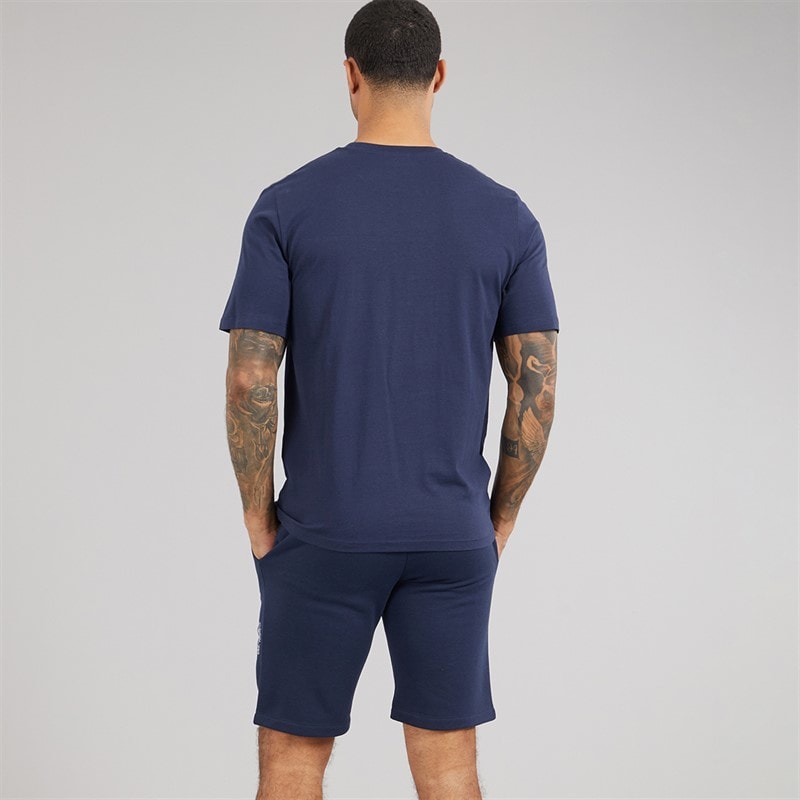 JACK & JONES Herre Chester T-shirt Og Shorts Sæt Navy Blazer - Billede 2