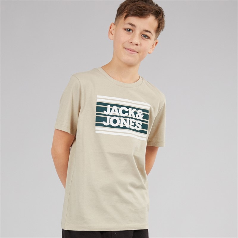 JACK & JONES Drenge Neto T-shirts beige - Billede 1