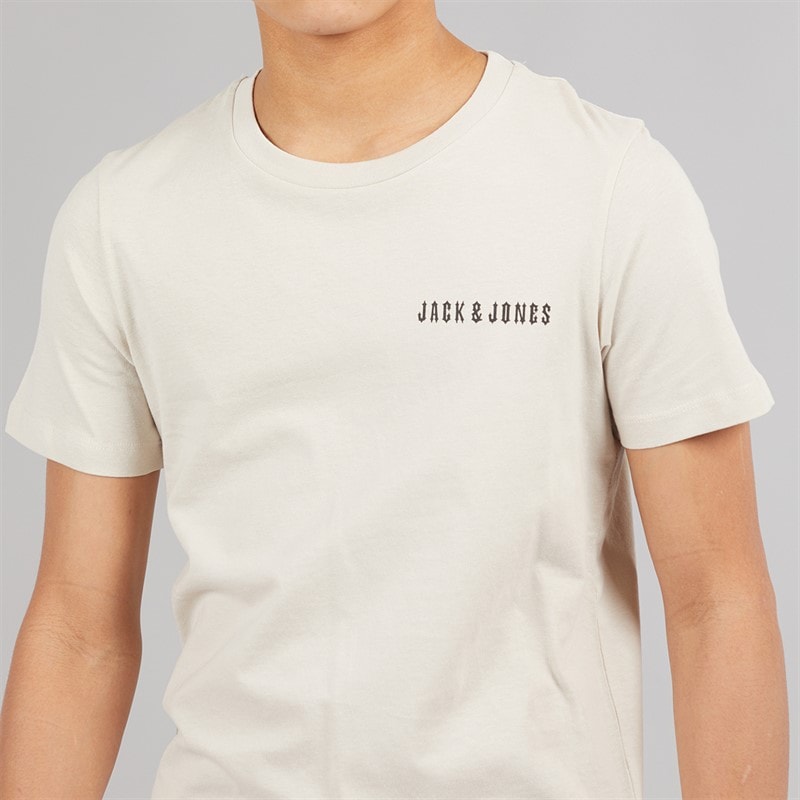 JACK & JONES Drenge Kai T-shirt Og Shorts Sæt Moonbeam - Billede 3