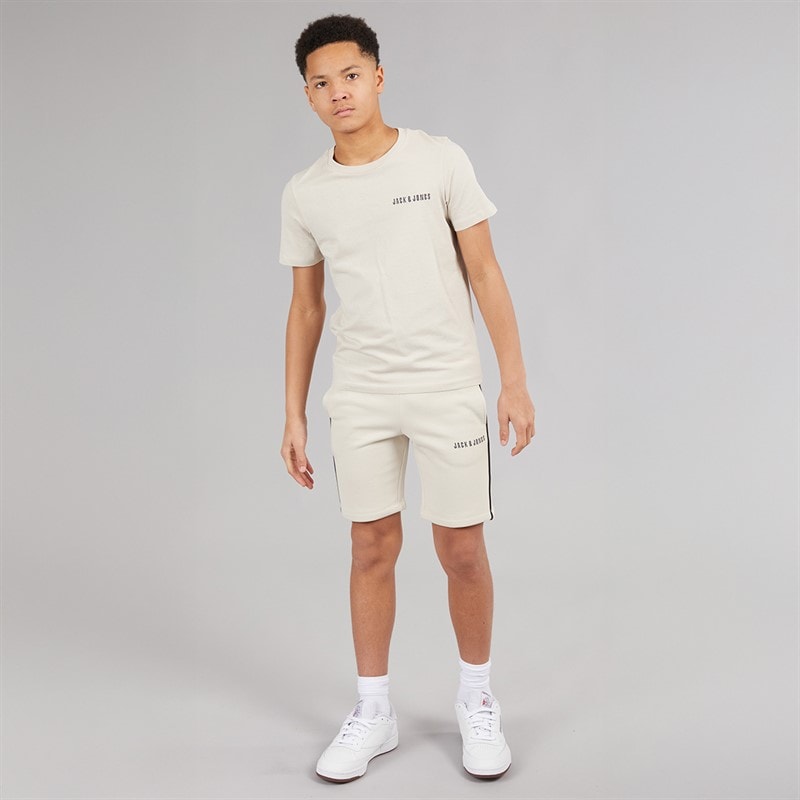 JACK & JONES Drenge Kai T-shirt Og Shorts Sæt Moonbeam - Billede 4