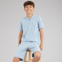 JACK & JONES Drenge Basis Lynlås T-shirt Og Shorts Sæt Ashley Blue
