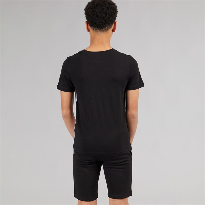 JACK & JONES Drenge Jax Blok T Shirt Og Shorts Sæt Sort - Billede 2