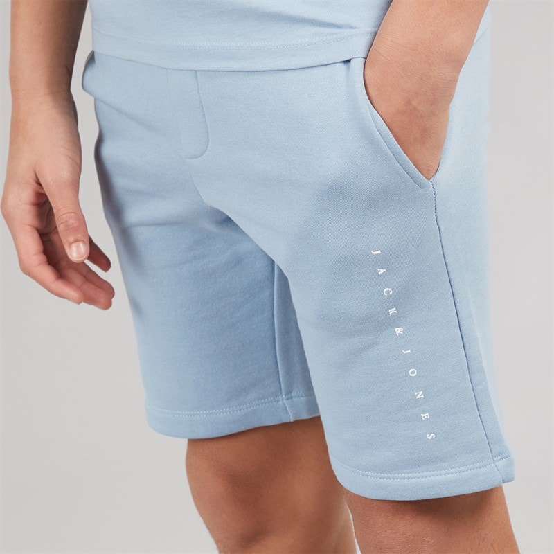 JACK & JONES Drenge Skrifttype T-shirt Og Shorts Sæt Ashley Blue - Billede 5