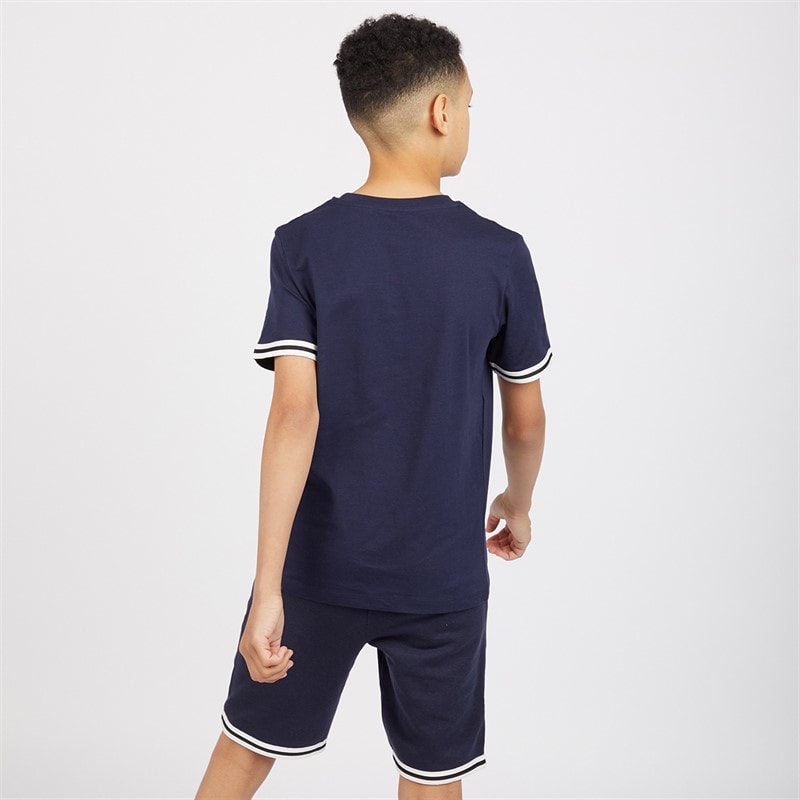 JACK & JONES Drenge Jaxon T shirt Og Shorts Sæt Navy Blazer - Billede 2