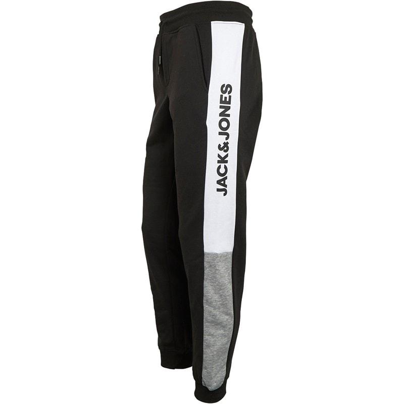 JACK & JONES Herre Logo Blocking Joggingbukser Sort - Billede 1