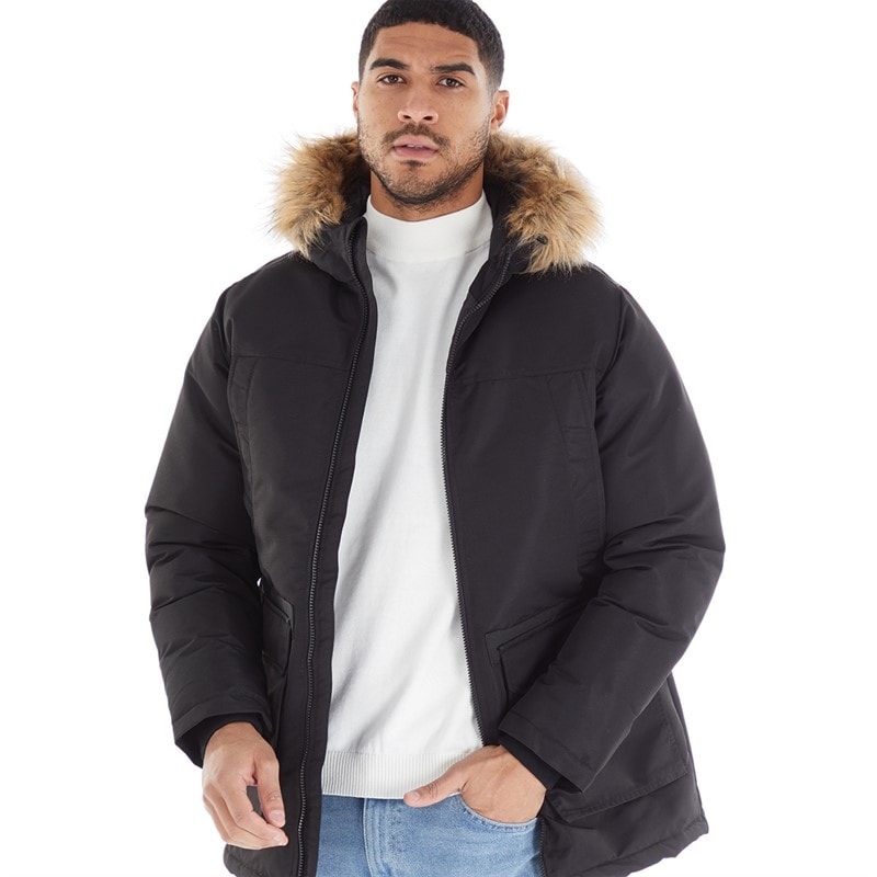 JACK & JONES Herre Wing Parka Jakke Sort - Billede 1