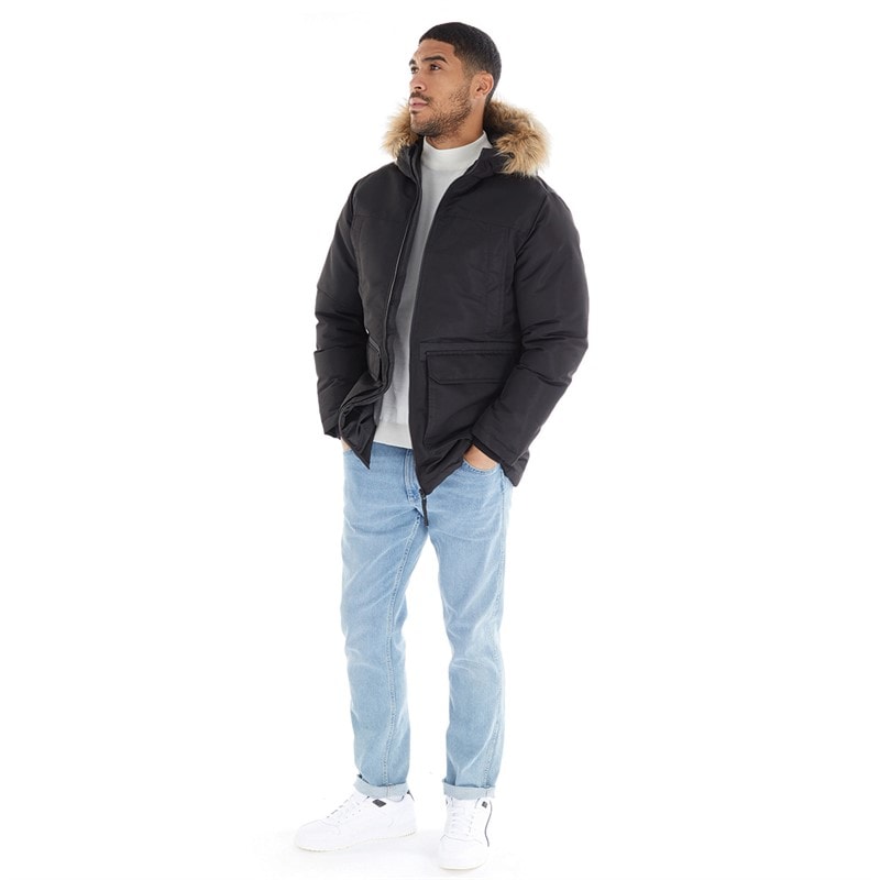 JACK & JONES Herre Wing Parka Jakke Sort - Billede 4