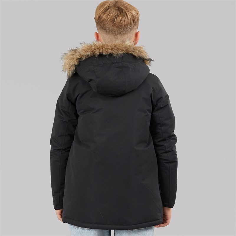 JACK & JONES Drengenes store parka med aftagelig pels Sort - Billede 2