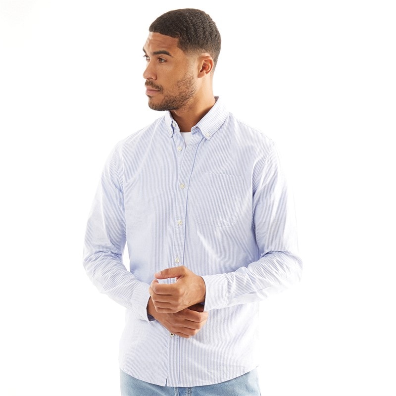 JACK & JONES Herre Classic Oxford Langærmet shirts Blå - Billede 3