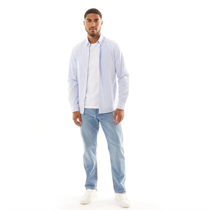 JACK & JONES Herre Classic Oxford Langærmet shirts Blå - Billede 4