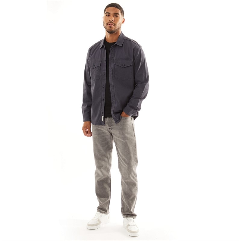 JACK & JONES Herre Dave Stretch Overshirt Blå Blazer - Billede 3