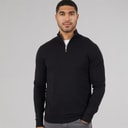 JACK & JONES Mænd Emil Strik 1/2 Lynlås Trøje Sort