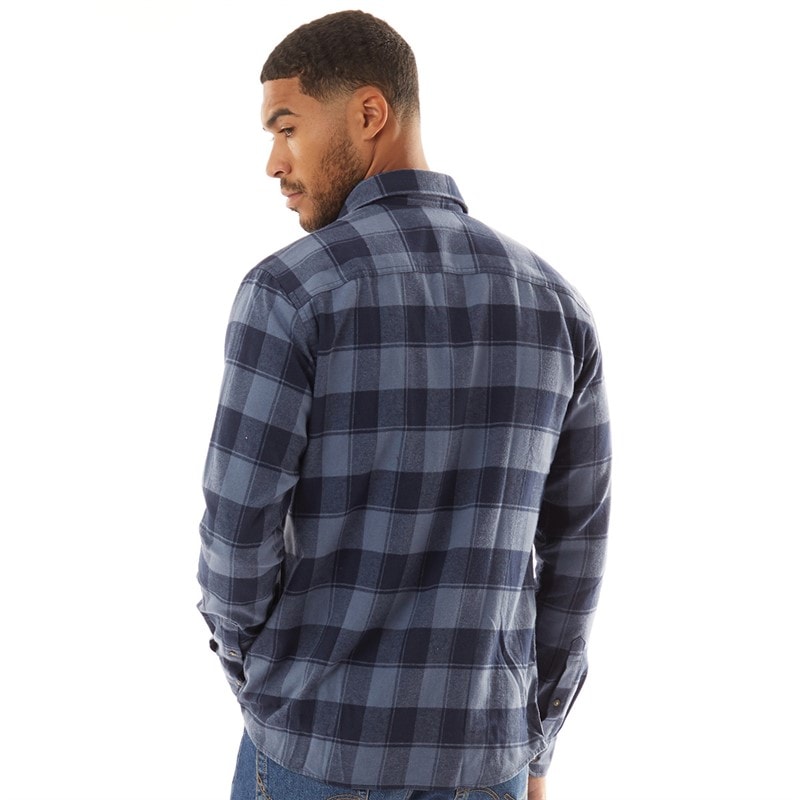JACK & JONES Mænd Joshua Efterår Buffalo Langærmet Ternet Skjorte Vintage Indigo - Billede 2