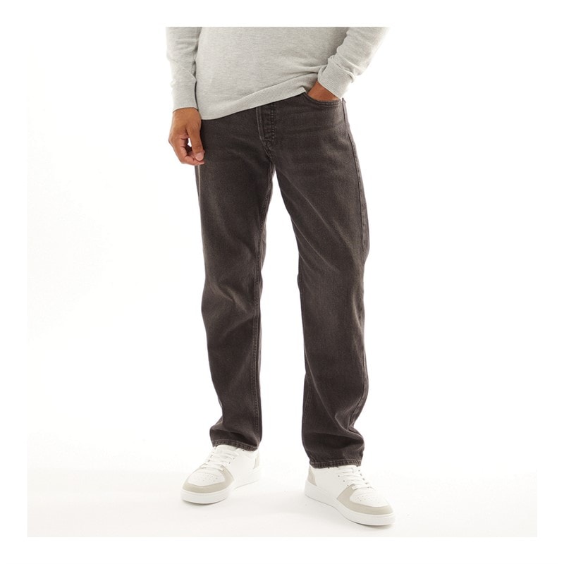 JACK & JONES Herre Chris SQ 165 Relaxed Fit Jeans Sort Denim - Billede 1