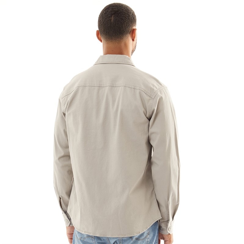 JACK & JONES Mænd Dave Stretch Overshirt Spøgelsesgrå - Billede 2