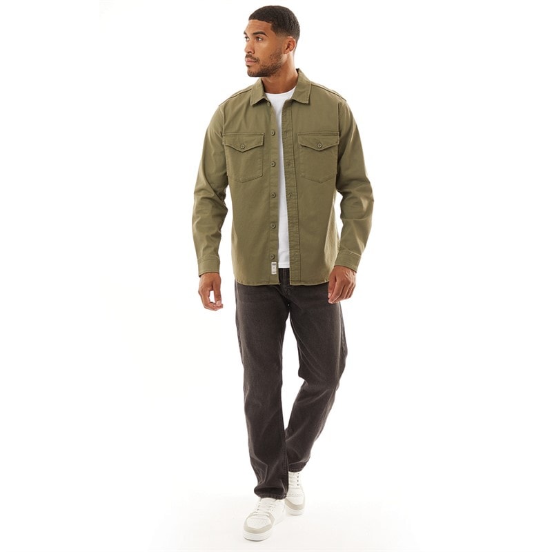 JACK & JONES Herre Dave Stretch Overshirt Støvgrå - Billede 3
