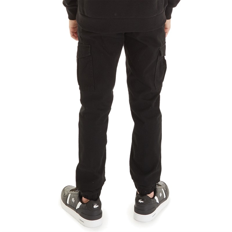 JACK & JONES Drenge Marco Dean Cuffed Cargo Bukser Sort - Billede 2