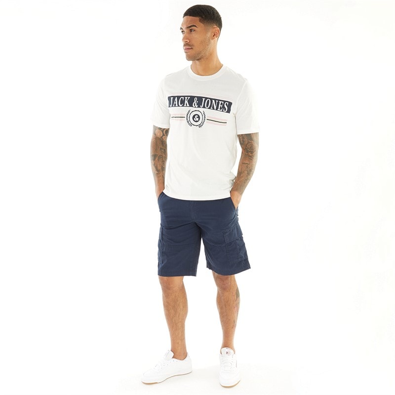 JACK & JONES Herre Flowers T-shirts beige - Billede 3