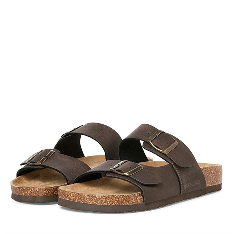 JACK & JONES Herre Oslo PU Sandaler Brun - Billede 4