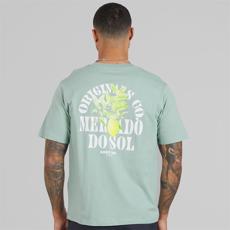 JACK & JONES Herre Mykonos Back T-shirts Grøn - Billede 3