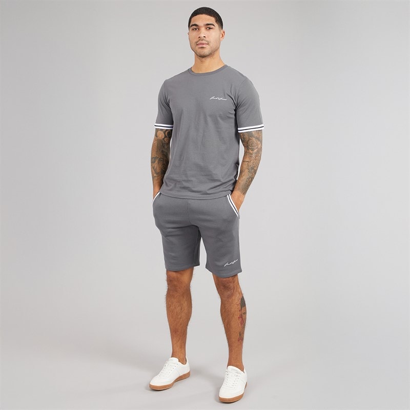 JACK & JONES Herre Jaxon T-shirt og shorts sæt Castlerock - Billede 4