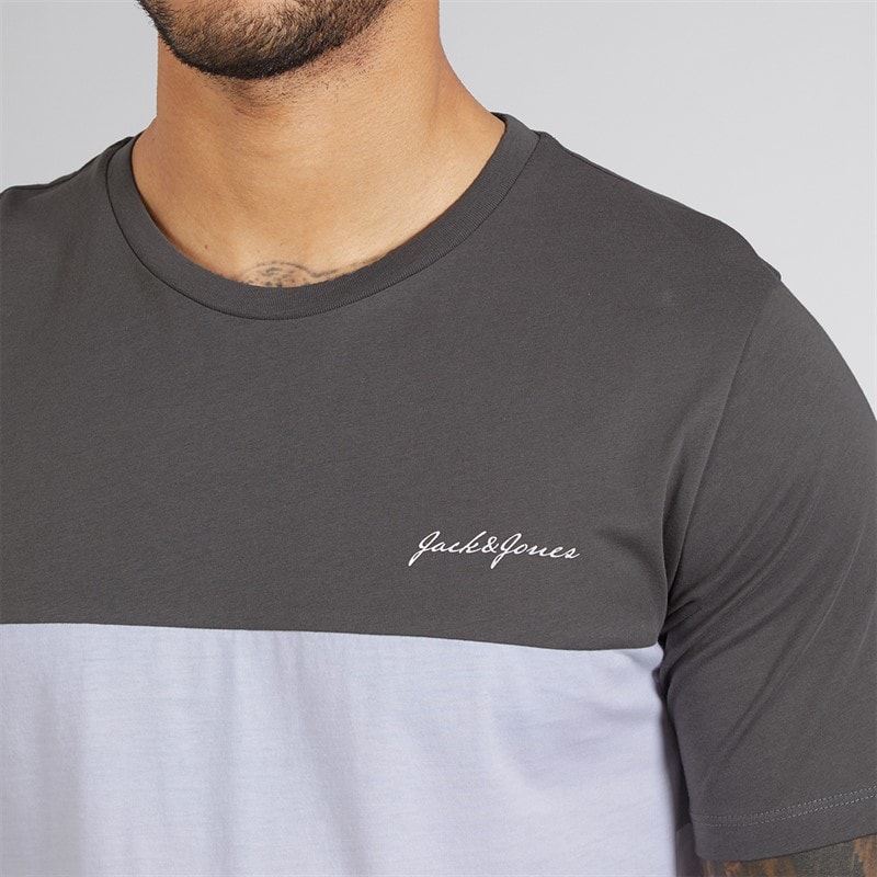 JACK & JONES Herre Trip T-shirt Og Shorts Sæt Castlerock - Billede 3
