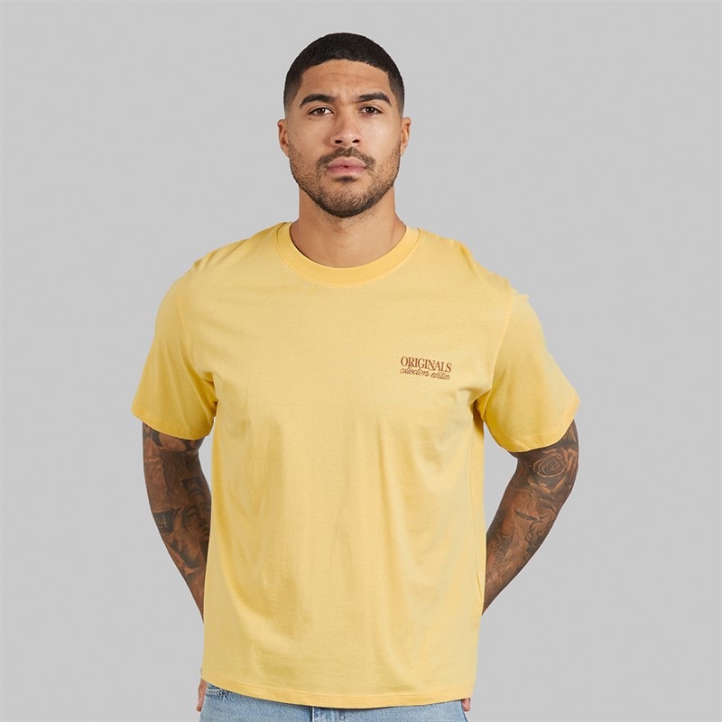 JACK & JONES Herre Mykonos Back T-shirts Gul - Billede 2