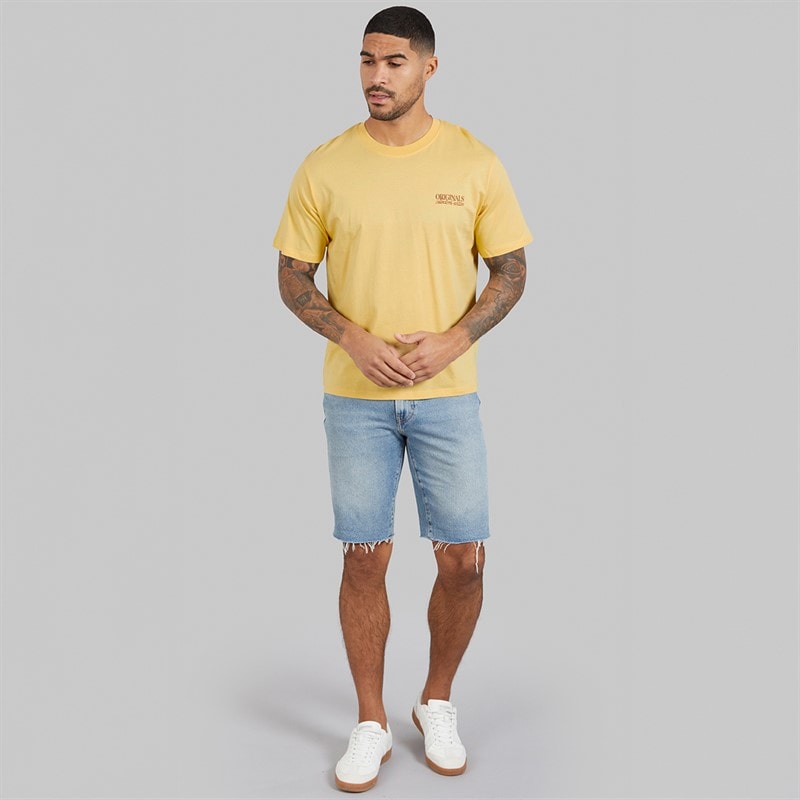 JACK & JONES Herre Mykonos Back T-shirts Gul - Billede 3