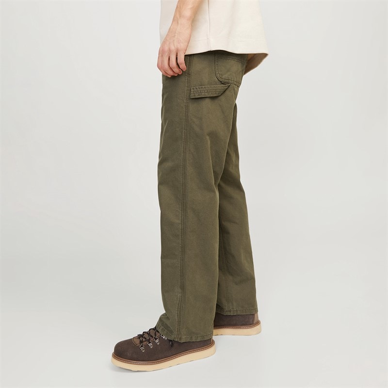 JACK & JONES Herre Eddie Carpenter Cargobukser Grøn - Billede 3