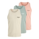 JACK & JONES Herre Jeff Orion Tre Pak Vest Iceberg Grøn/Coral Mandel/Moonbeam