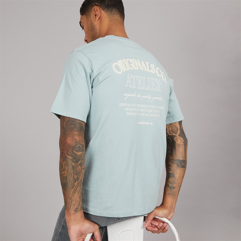 JACK & JONES Herre Santorini Back T-shirts Grøn - Billede 1