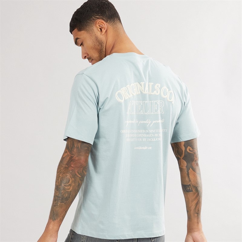 JACK & JONES Herre Santorini Back T-shirts Grøn - Billede 3