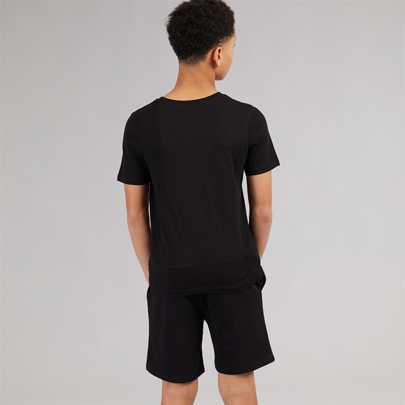 JACK & JONES Drenge Theo T Shirt og Shorts Sæt Sort - Billede 2