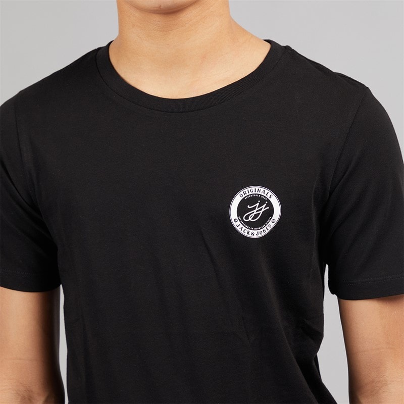JACK & JONES Drenge Theo T Shirt og Shorts Sæt Sort - Billede 3