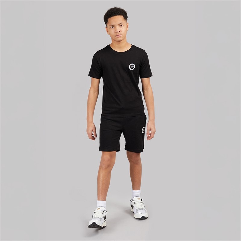 JACK & JONES Drenge Theo T Shirt og Shorts Sæt Sort - Billede 4