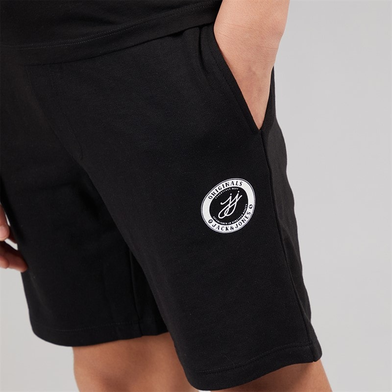 JACK & JONES Drenge Theo T Shirt og Shorts Sæt Sort - Billede 5