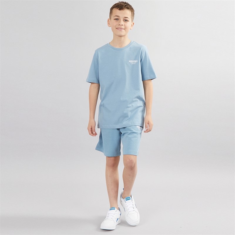 JACK & JONES Drenge Orion T-shirt Og Shorts Sæt Mountain Spring - Billede 4