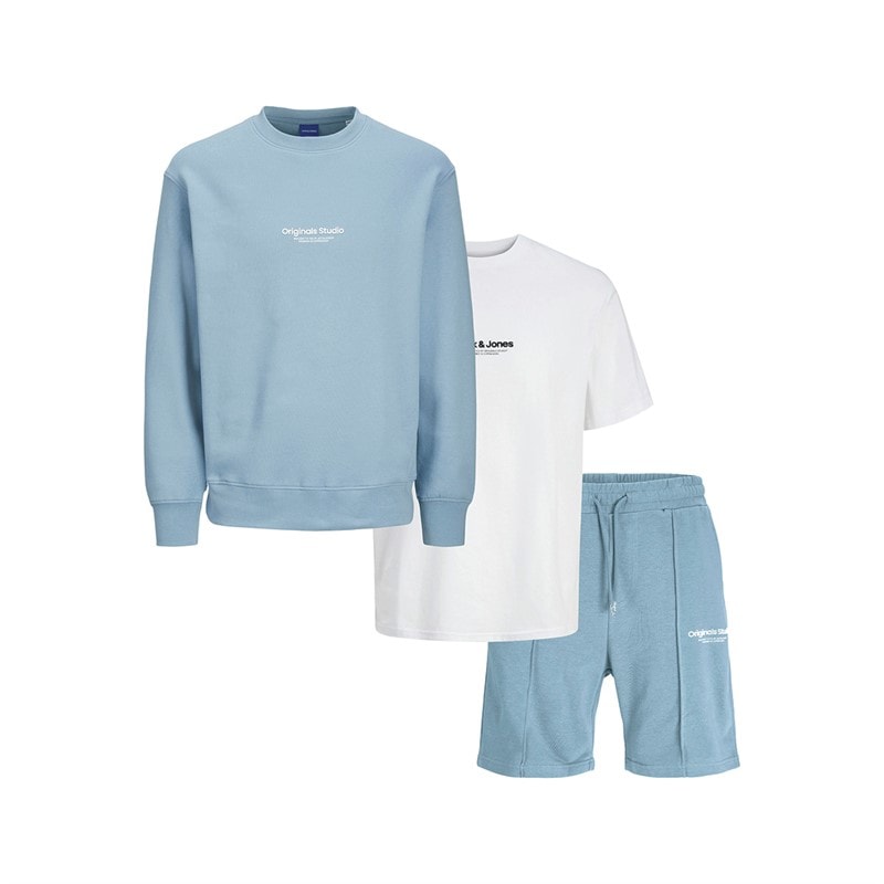 JACK & JONES Drenge Vesterbr Sweatshirt T-shirt Og Shorts Sæt Mountain Spring