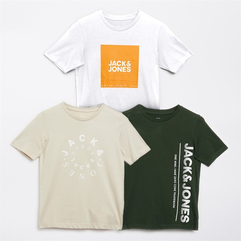 JACK & JONES Drenge T-shirts Jason 3-pak Sort
