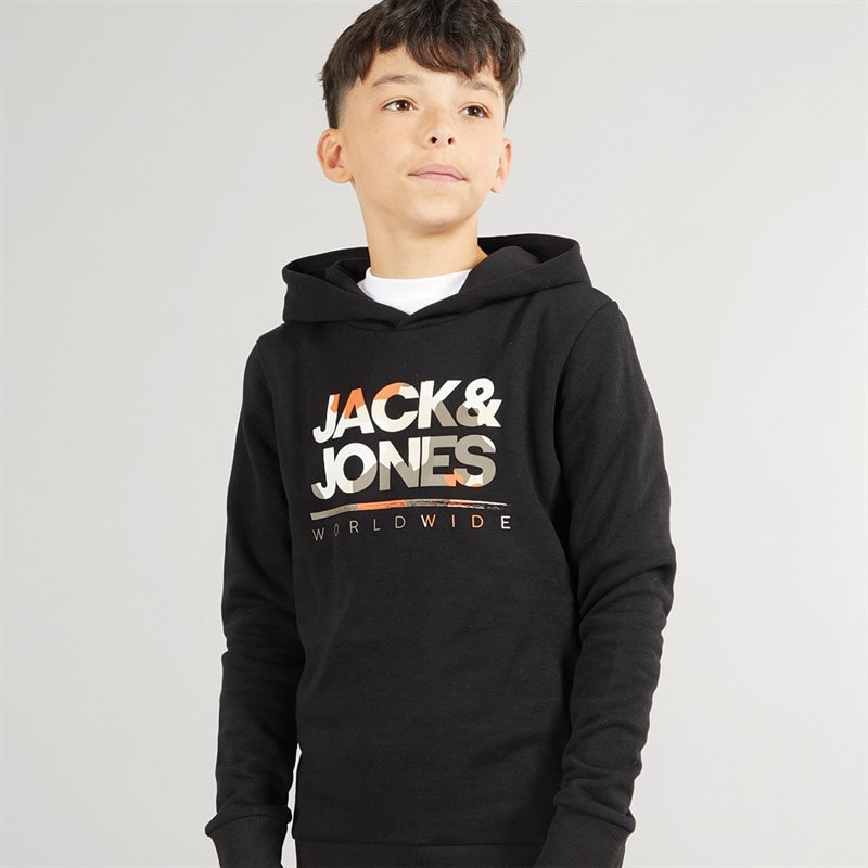 JACK & JONES Drenge Luke Hoodie Sort