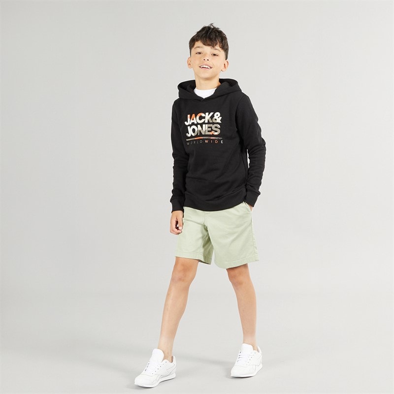 JACK & JONES Drenge Luke Hoodie Sort - Billede 3