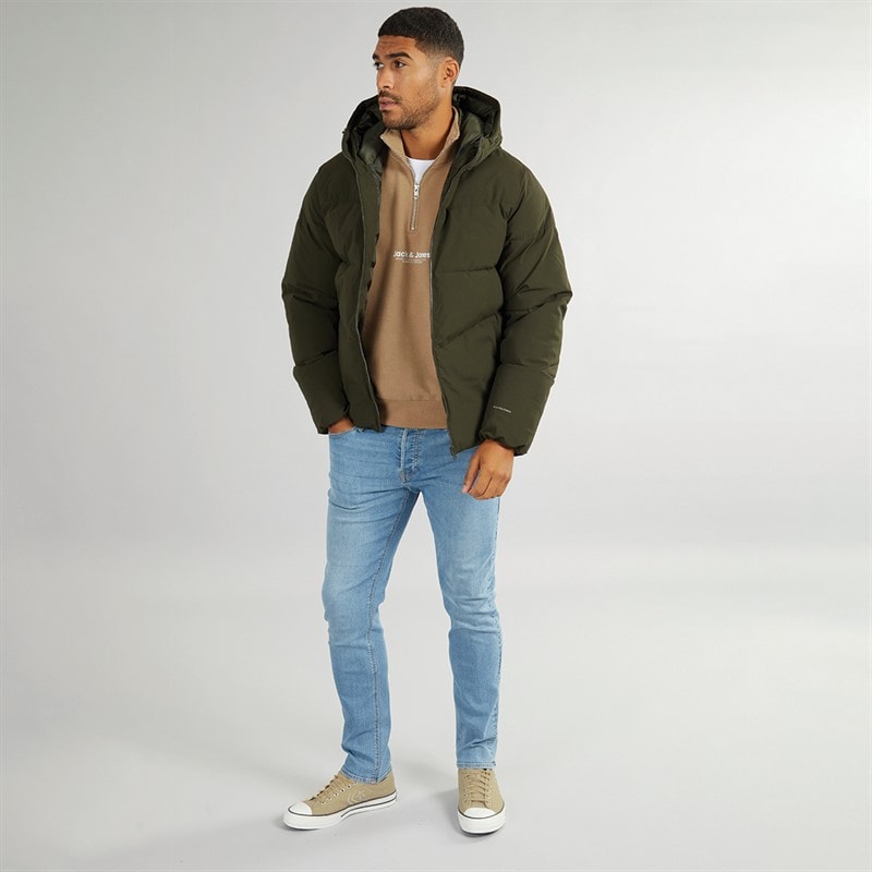 JACK & JONES Herre Brady Hætte Dunjakke Rosin - Billede 3