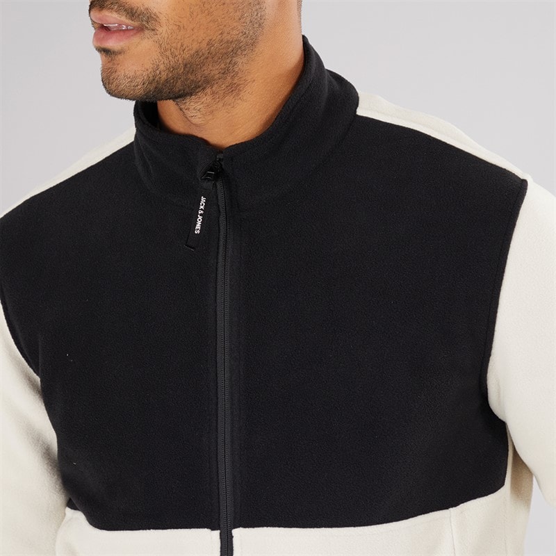 JACK & JONES Herre Flame Fuld Zip Fleece Moonbeam - Billede 3